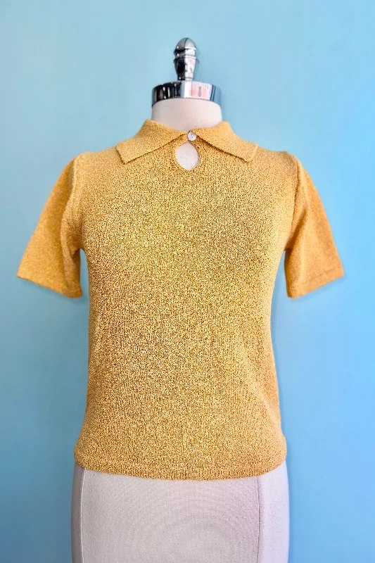 Yellow Short Sleeve Polo Sweater by Compania Fantastica