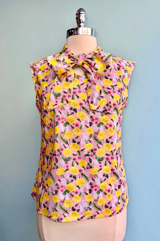 Dandelions Bow Top by Retrolicious