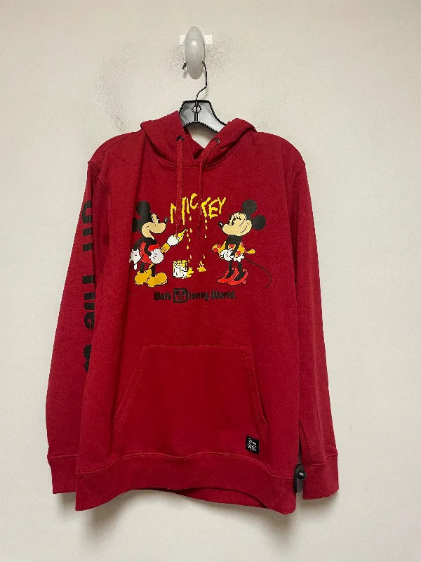 Red Sweatshirt Hoodie Walt Disney, Size Xs