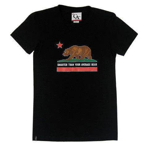 Womens Cali Bear T-Shirt Black