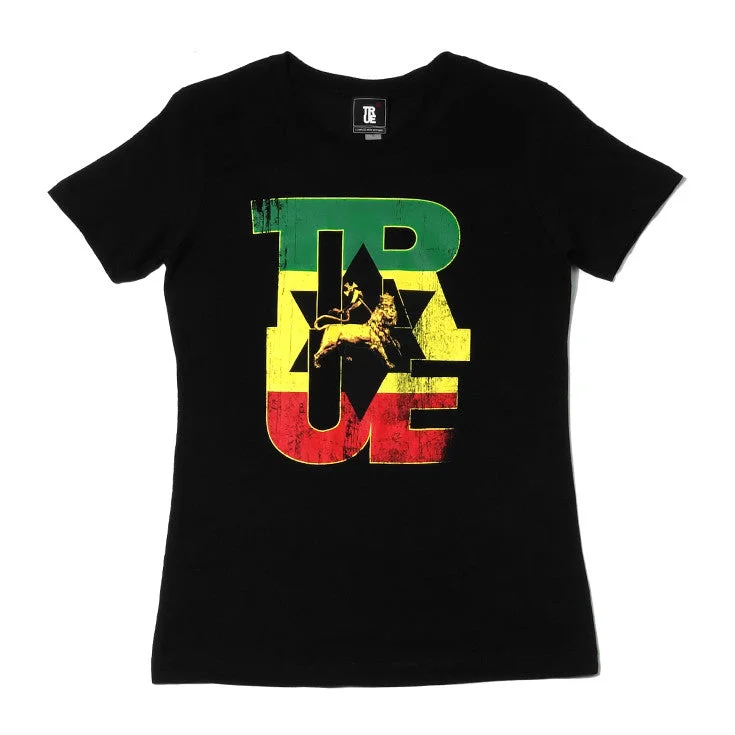 Womens True Logo Lion T-Shirt Black