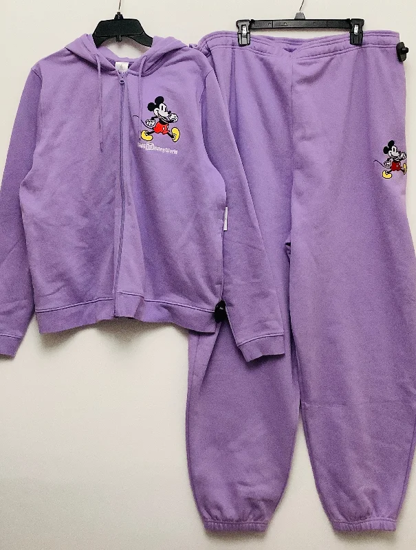 Lounge Set Shorts By Disney Store In Purple, Size: 3x