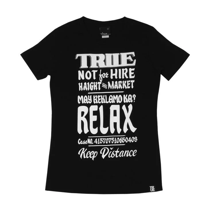 Womens True Reklamo T-Shirt Black