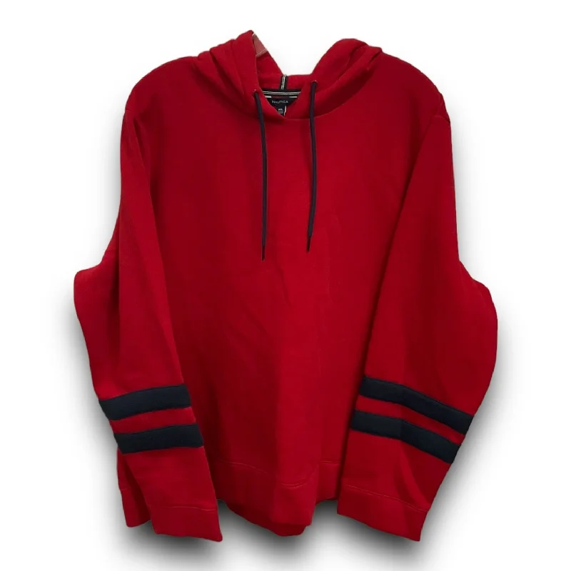 Red Sweatshirt Hoodie Nautica, Size Xxl