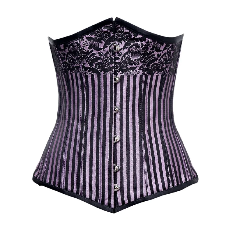 Resta Lilac Black Brocade Underbust Corset