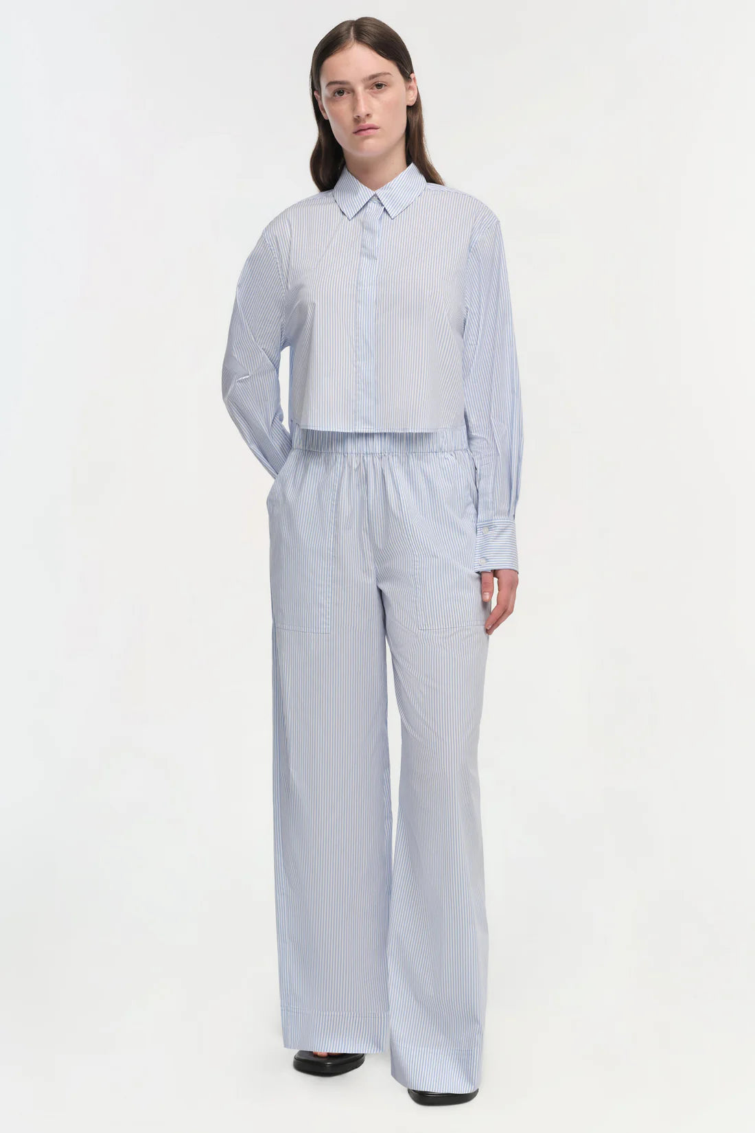 Jonathan Simkhai Arden Pull On Pant Classic Blue Stripe