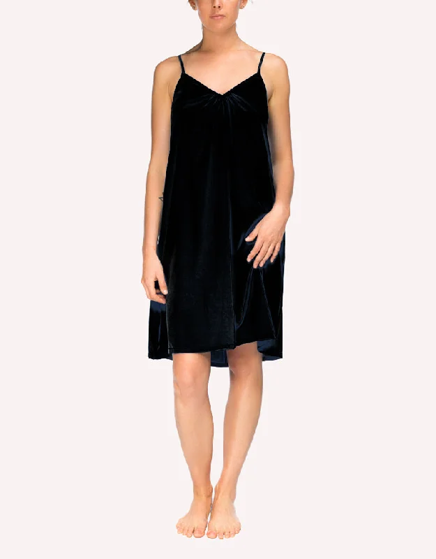 Silk Nightie Slip Black