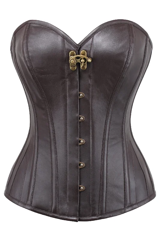 Brown PVC Overbust Corset