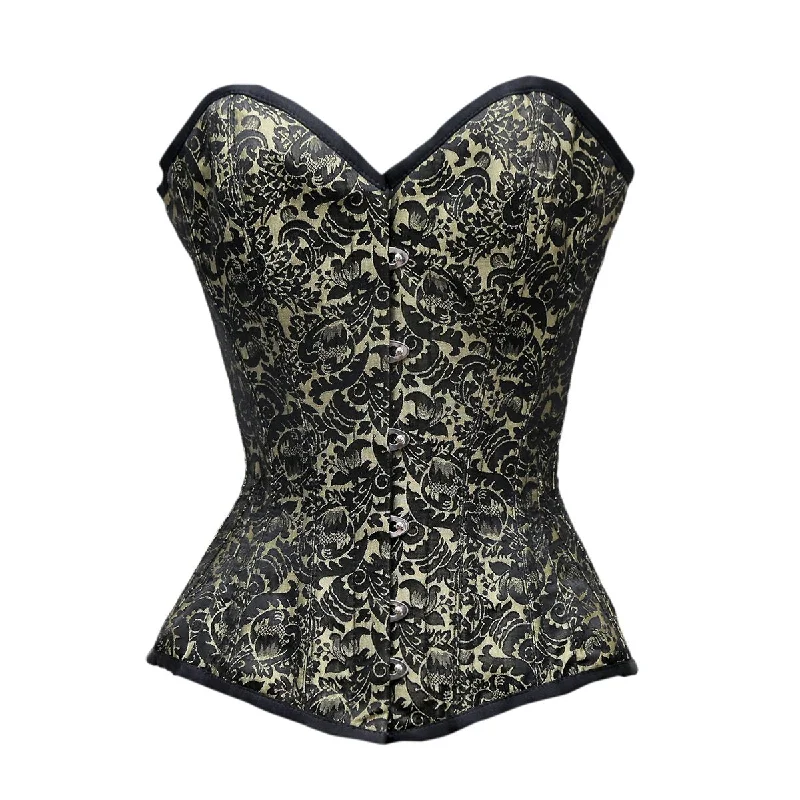 Johanne Black Gold Brocade Overbust Corset