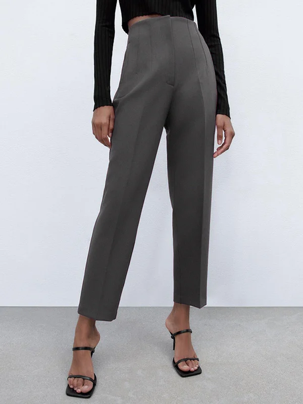 BerryBetty - Smart Crop Straight Leg Pants