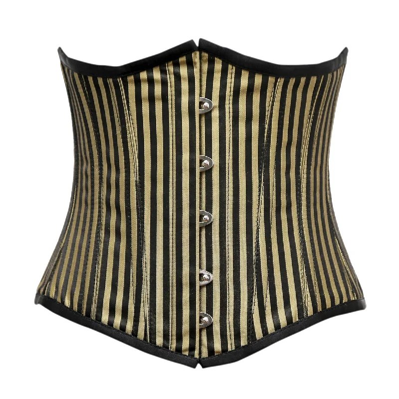 Delort Black Gold Brocade Underbust Corset