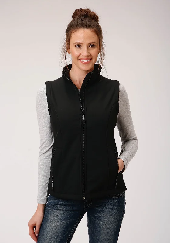 Roper Technical Womens Black Polyester Softshell Vest