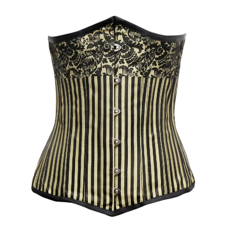 Cianni Black Gold Brocade Underbust Corset