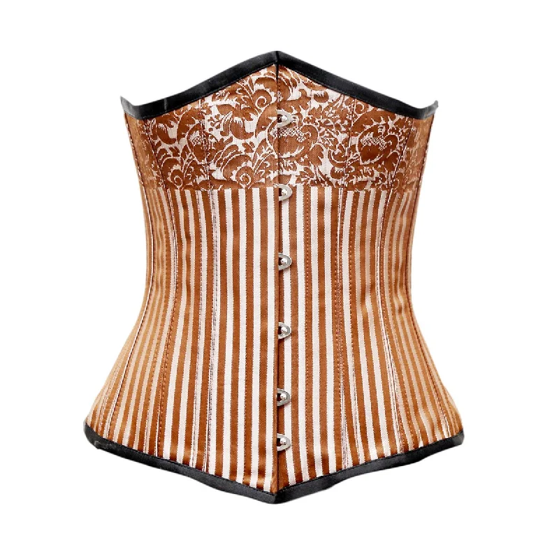 Tocci Brown Silver Brocade Underbust Corset