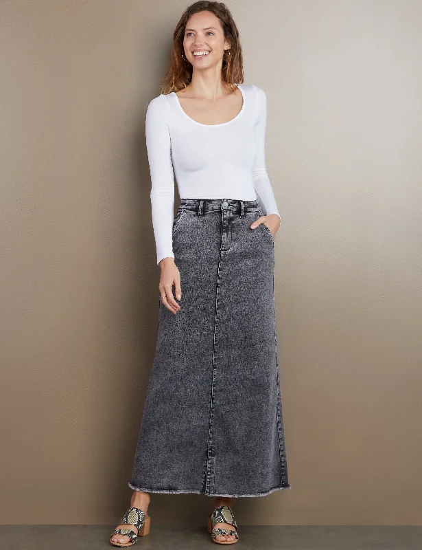 Tory Denim Maxi Skirt