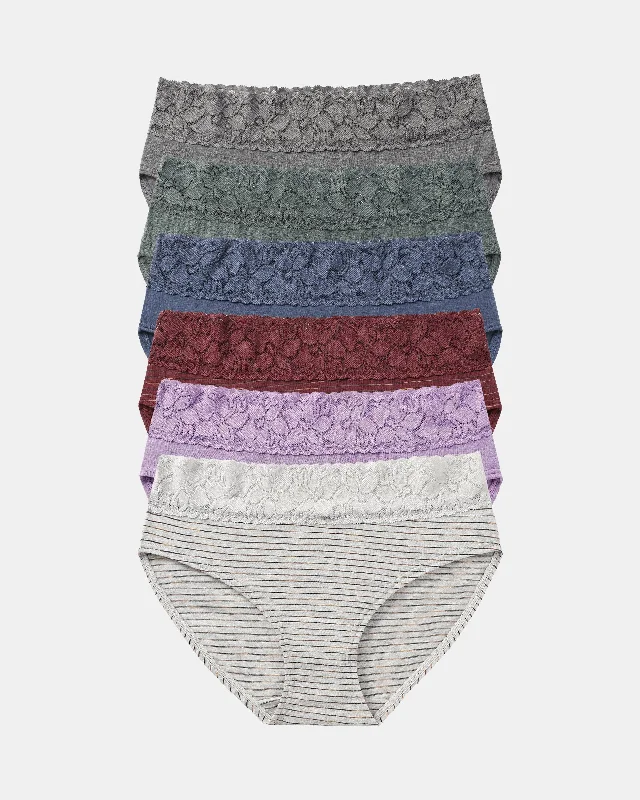 Altheanray Cotton Lace Panties -Line2  6-Piece Pack