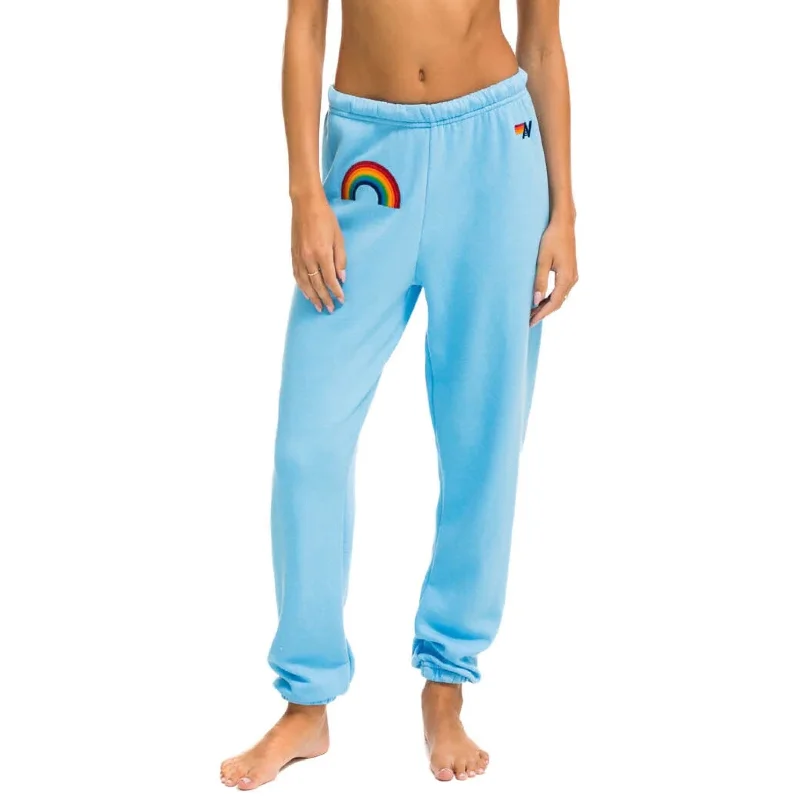 Rainbow Embroidered Sweatpants Sky