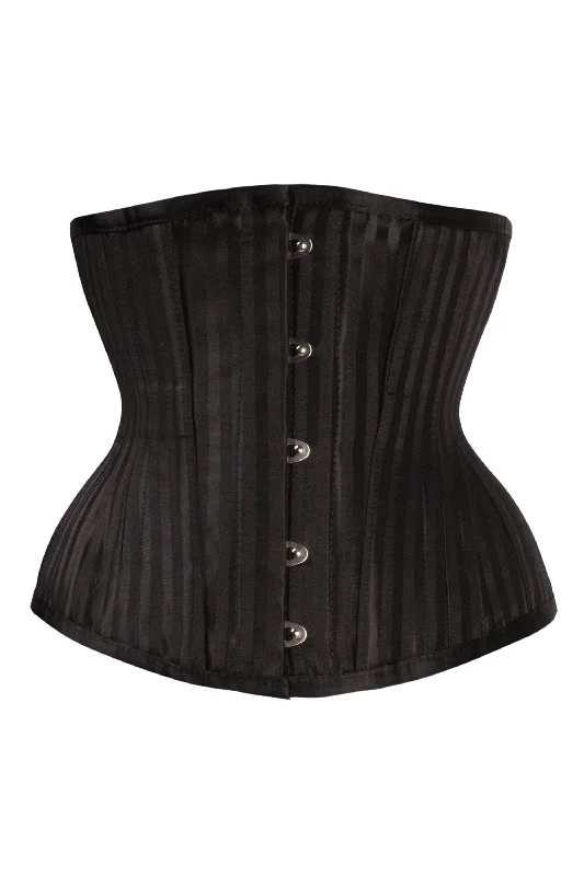 Expert Waist Training Black Striped Underbust With Gores