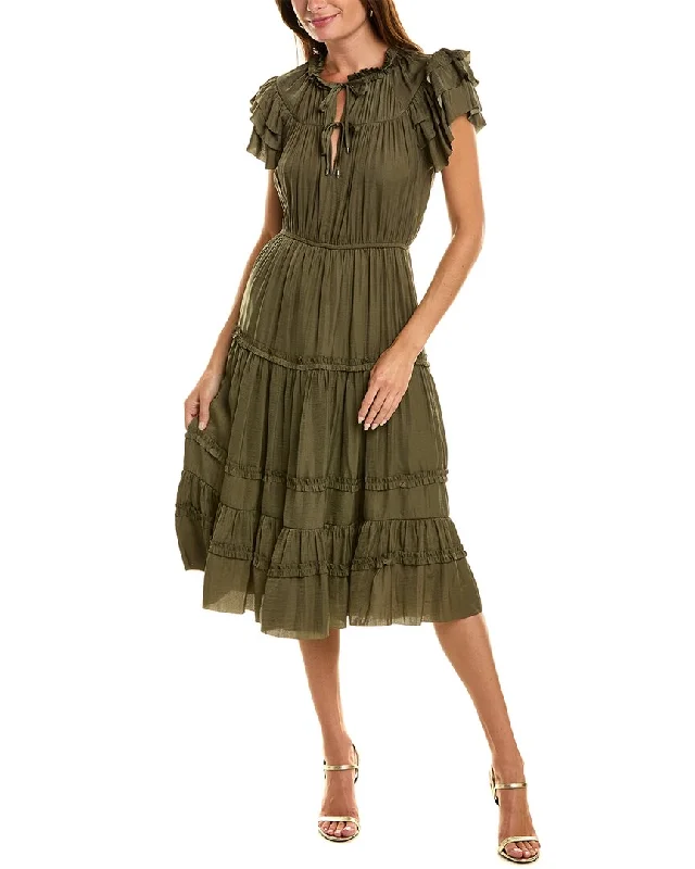 Sam Edelman Tiered Ruffle Midi Dress