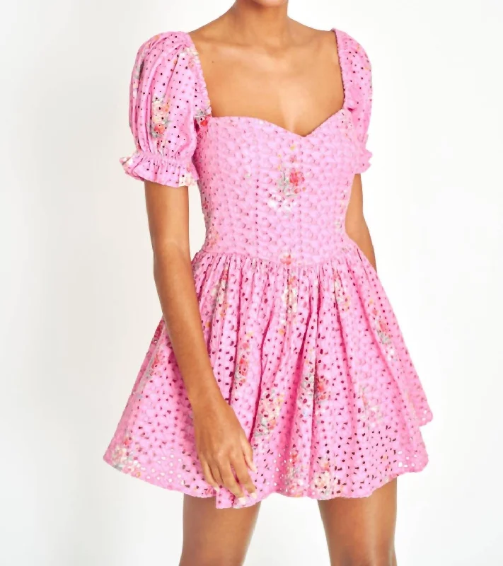 Altima Mini Dress In Pink