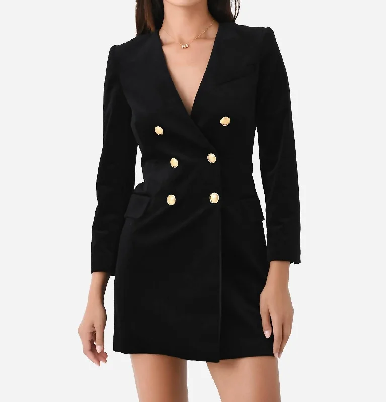 Chelsea Jacket Dress In Black