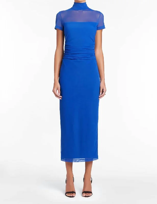 Dominique Dress In Cobalt