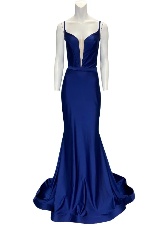 Evening Gown In Light Navy