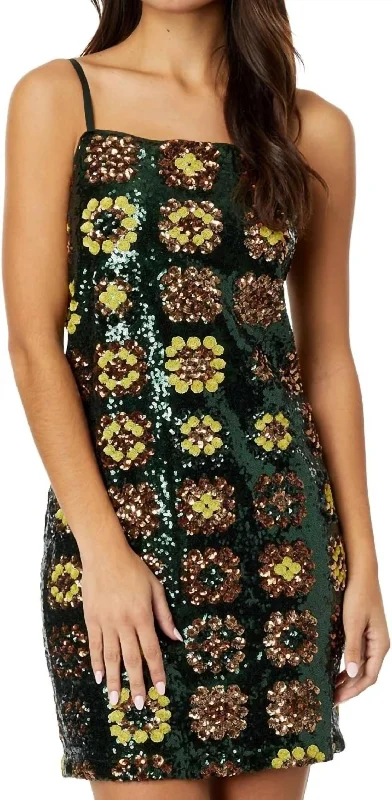 Gemini Sequin Mini Dress In Multicolor