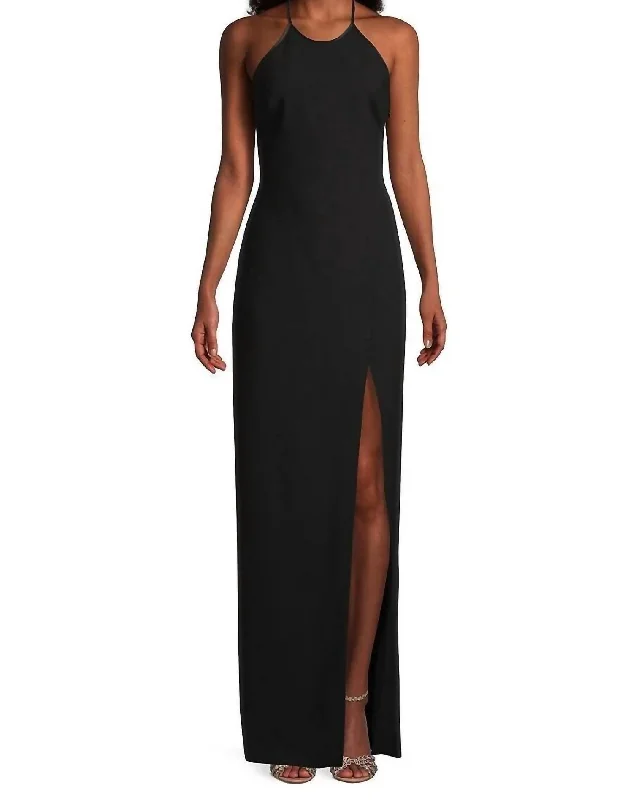 Likely Richie Braided Back Gown In Black