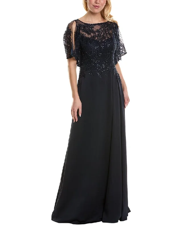 Teri Jon by Rickie Freeman Beaded Gown