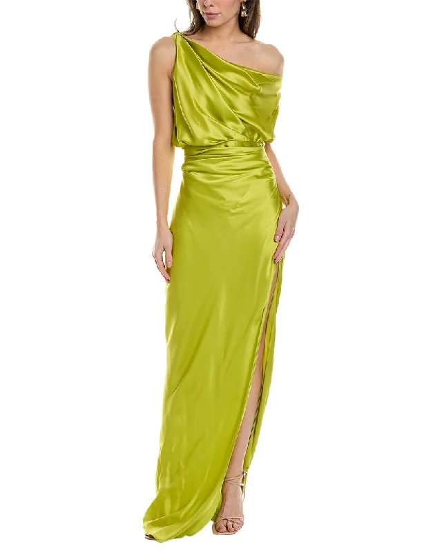 THE SEI Asymmetrical Silk Gown