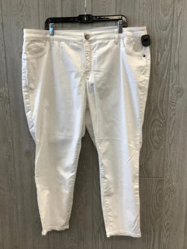 White Denim Jeans Cropped Cj Banks, Size 20w