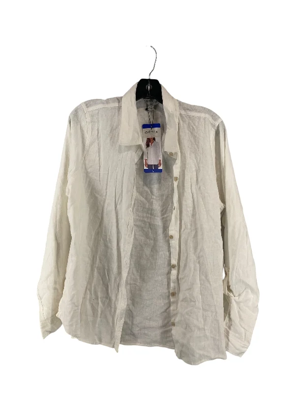 Top Long Sleeve By Orvis In White, Size: L