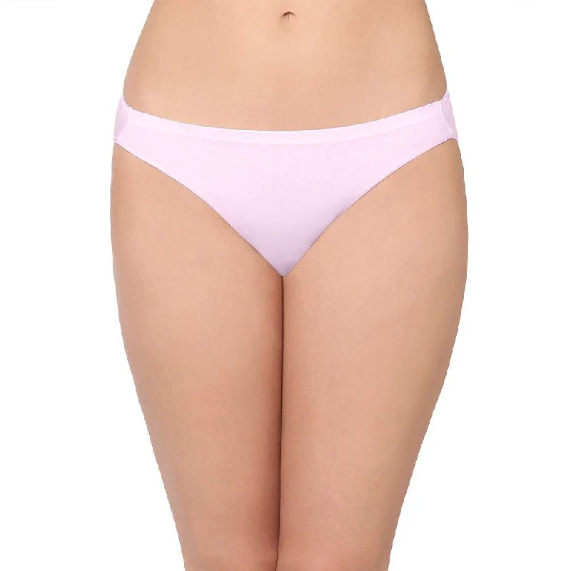 Basic Mold Low Waist Low Coverage Everyday Wear Bikini Panty - Mauve