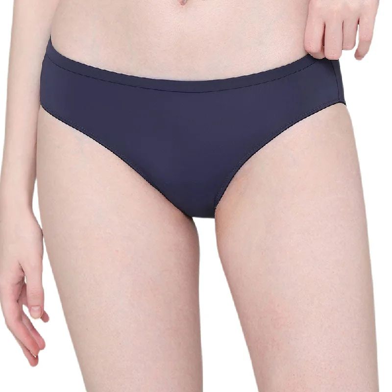 Everyday Elegance Low Waist Medium Coverage Everyday Wear Bikini Panty - Dark Blue