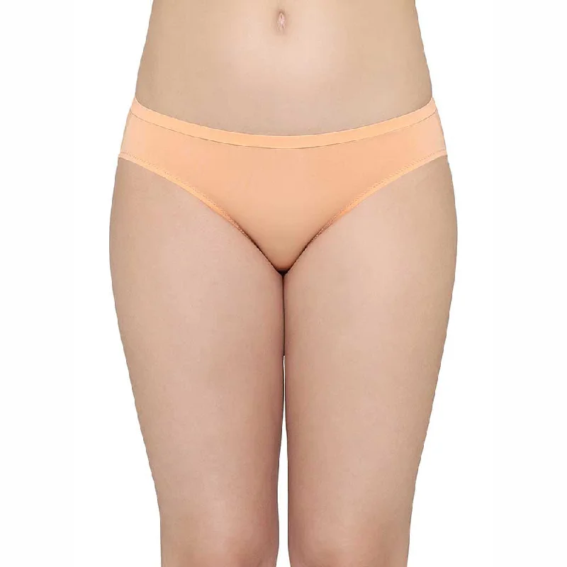 Everyday Elegance Low Waist Medium Coverage Everyday Wear Bikini Panty - Peach