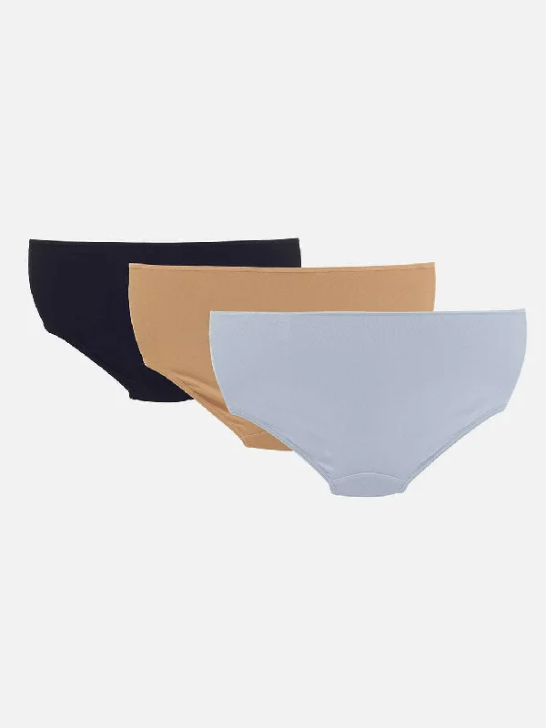 Young Pack Mid Waist Medium Coverage Comfortable Bikini Panty Pack of 3