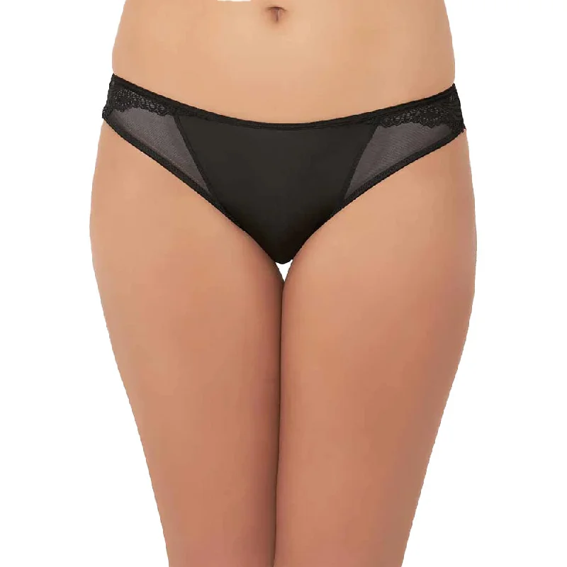 Zephyr Low Waist Medium Coverage Bridal Wear  Bikini Panty - Black