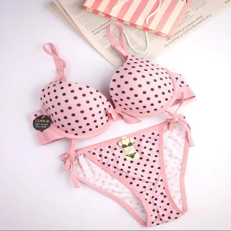 Polka Dotted Bra Panty Set