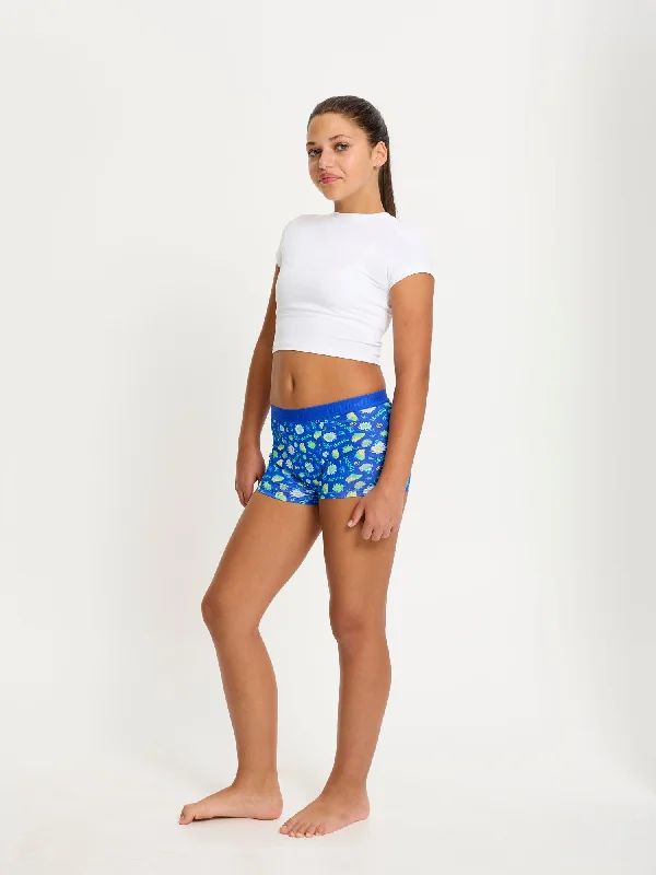 SmileyWorld® | Modibodi Teen Hipster Boyshort Super-Overnight Boho Botanical Blue