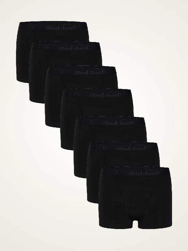 Teen Hipster Boyshort 7 Pack Moderate-Heavy Black