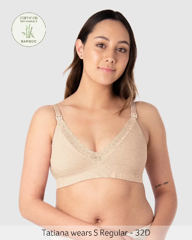 Caress Bamboo Nursing Bra - Oat