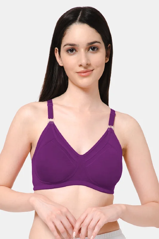 High Coverage Intimacy Nursing Bra - Maternity Bra - Magic Purple - FB07