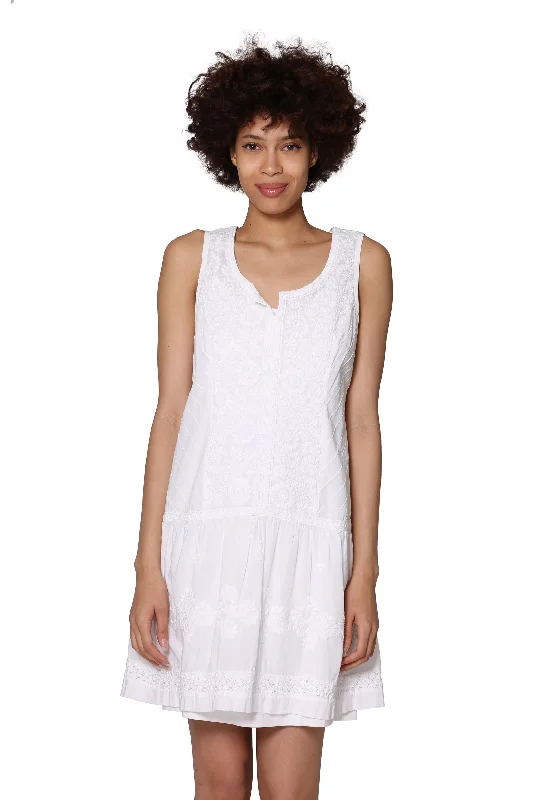 100% Cotton Sleeveless Drop Waist Chemise