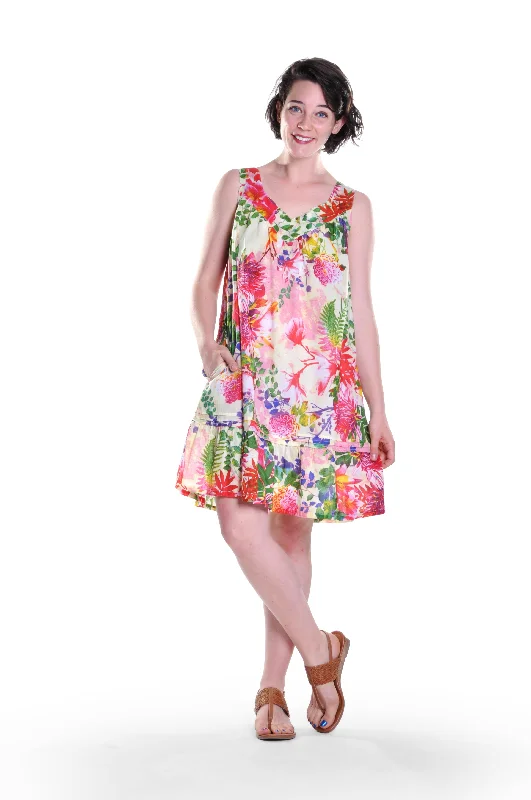 100% Cotton Multicolored Floral Cotton Chemise