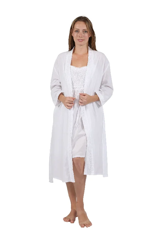 100% Cotton Embroidered Robe