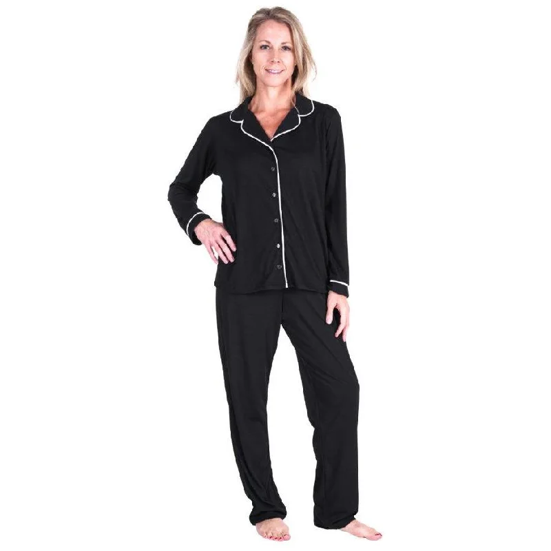 Women's Moisture Wicking Button Front Pajama Set