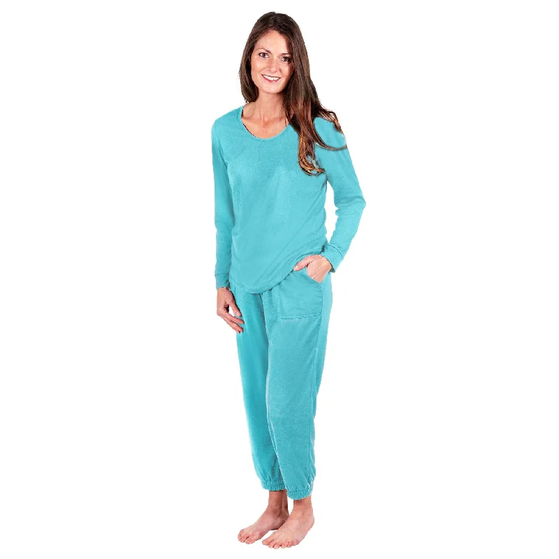 Women's Moisture Wicking Long Sleeve Cuffed Pajama Set